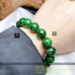 Vòng chuỗi ngọc Cẩm thạch Sơn Thuỷ 12 ly - Hình ảnh 6
