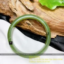 Vòng tay Ngọc bích Nga (Russian Nephrite jade), ni tay 57mm - Ảnh 8