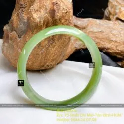 Vòng tay Ngọc bích Nga (Russian Nephrite jade), ni tay 57mm - Ảnh 4