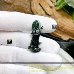 Phật Quan Thế Âm ngọc Phỉ Thuý Mực Dục - Hình ảnh 4