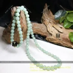 Chuỗi cổ Ngọc Cẩm Thạch xanh lơ 77 hạt 9 ly - Ảnh 3