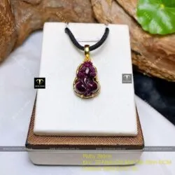 Mặt dây chuyền Tỳ hưu Ruby, vàng 18k - Ảnh 2