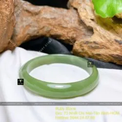 Vòng tay Ngọc bích Nga (Russian Nephrite jade), ni tay 57mm - Ảnh 5