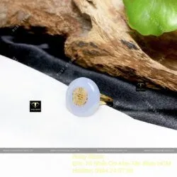Nhẫn đồng điếu Ngọc tử la lan, vàng 18k - Hình ảnh 5