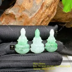 Phật Quán Thế Âm Bồ Tát ngọc cẩm thạch lý táo, KT 26-29mm