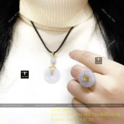 Nhẫn đồng điếu Ngọc tử la lan, vàng 18k - Hình ảnh 7