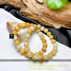 Vòng chuỗi tay Ngọc cẩm thạch huyết uyên ương 9 ly - Hình ảnh 2
