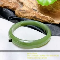 Vòng tay Ngọc bích Nga (Russian Nephrite jade), ni tay 57mm - Ảnh 6