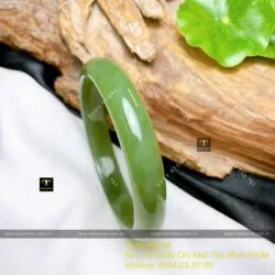 Vòng tay Ngọc bích Nga (Russian Nephrite jade), ni tay 57mm - Ảnh 3