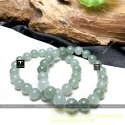 Vòng chuỗi Ngọc cẩm thạch Lam dầu 9 ly (chất thường) - Hình ảnh 2