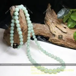 Chuỗi cổ Ngọc Cẩm Thạch xanh lơ 77 hạt 9 ly