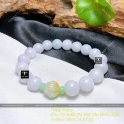 Vòng chuỗi tay ngọc Cẩm thạch 10 ly mix búp hoa sen - Ảnh 5
