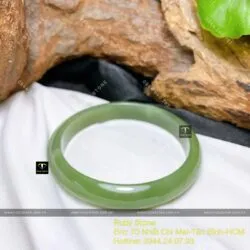 Vòng tay Ngọc bích Nga (Russian Nephrite jade), ni tay 57mm - Ảnh 7