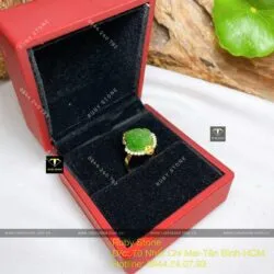 Nhẫn thiềm thừ Ngọc bích Canada, vàng 18k - Hình ảnh 4