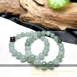 Vòng chuỗi Ngọc cẩm thạch Lam dầu 9 ly (chất thường) - Hình ảnh 5