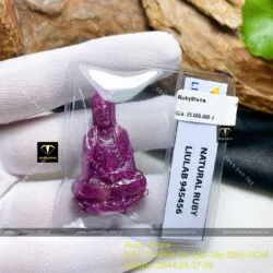 Phật bà Quan Thế Âm Bồ Tát Ruby Nam Phi chạm tay tinh xảo, KT 43mm - Ảnh 4