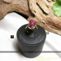 Nhẫn Tỳ Hưu Ruby Nam Phi, vàng 18k - Ảnh 4