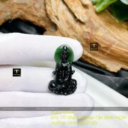 Phật Quan Thế Âm Mặc Thuý (Phỉ thúy Mực dục) - Hình ảnh 3