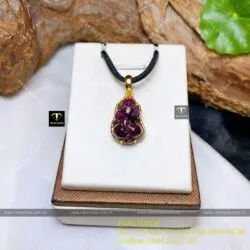 Mặt dây chuyền Tỳ hưu Ruby, vàng 18k