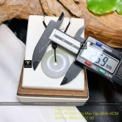 Đồng điếu ngọc Cẩm thạch huyết, KT 26mm - Ảnh 2
