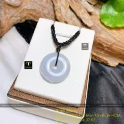 Đồng điếu ngọc Cẩm thạch phớt tím, KT 26mm - Ảnh 4