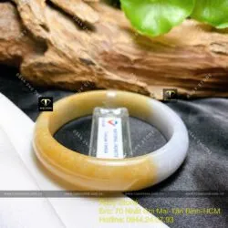 Vòng ngọc Cẩm thạch huyết tím Myanmar, ni tay 57mm - Ảnh 2