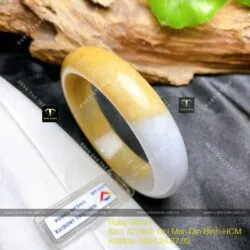 Vòng ngọc Cẩm thạch huyết tím Myanmar, ni tay 57mm - Ảnh 3