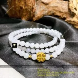 Chuỗi băng ngọc 108 hạt 6,5 ly mix charm vàng 24k - Hình ảnh 4