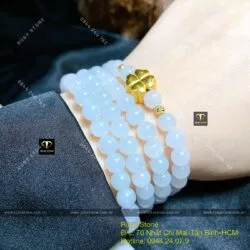 Chuỗi băng ngọc 108 hạt 6,5 ly mix charm vàng 24k - Hình ảnh 2