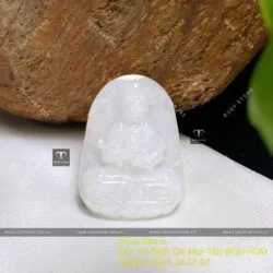Phật bản mệnh ngọc Cẩm thạch trắng, KT 30mm