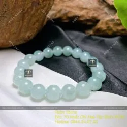 Vòng tay Phỉ Thuý xanh lý chất băng 10 ly - Hình ảnh 8