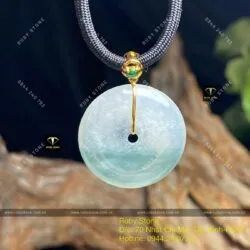 Đồng điếu băng ngọc, vàng 18k, KT 23mm