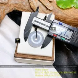 Đồng điếu ngọc Cẩm thạch phớt tím, KT 26mm - Ảnh 5