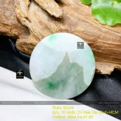 Mặt dây chuyền ngọc Cẩm thạch Myanmar, ĐK 52mm - Hình ảnh 2