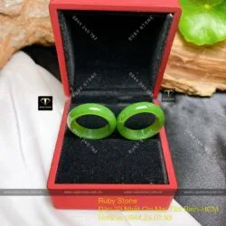 Nhẫn ngọc bích Canada xanh lá, bản 6 ly - Ảnh 2