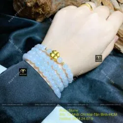 Chuỗi băng ngọc 108 hạt 6,5 ly mix charm vàng 24k - Hình ảnh 7