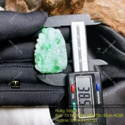 Phổ hiền bồ tát – Phật bản mệnh Ngọc Cẩm Thạch xanh lý táo, tuổi Thìn- Tỵ, KT 38mm - Hình ảnh 6