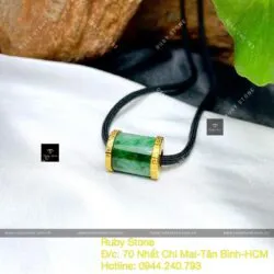 Mặt dây Lu thống ngọc Cẩm thạch, vàng 18k - Hình ảnh 5