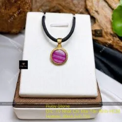Mặt dây chuyền Ruby Nam Phi, vàng 18k - Hình ảnh 3