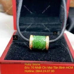 Lu thống Ngọc bích Canada chạm Rồng, vàng 18k