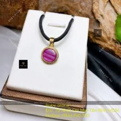 Mặt dây chuyền Ruby Nam Phi, vàng 18k - Hình ảnh 5