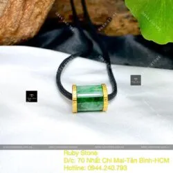 Mặt dây Lu thống ngọc Cẩm thạch, vàng 18k - Hình ảnh 8