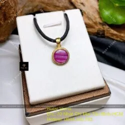 Mặt dây chuyền Ruby Nam Phi, vàng 18k - Hình ảnh 6