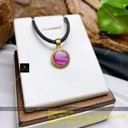 Mặt dây chuyền Ruby Nam Phi, vàng 18k - Hình ảnh 2