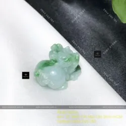 Tỳ hưu ngọc cẩm thạch chạm tay tinh xảo, KT 22mm - Ảnh 5