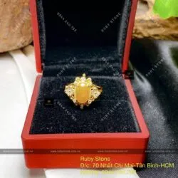 Nhẫn Phỉ thúy hoàng tông phỉ, vàng 18k - Hình ảnh 7