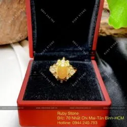 Nhẫn Phỉ thúy hoàng tông phỉ, vàng 18k - Hình ảnh 6