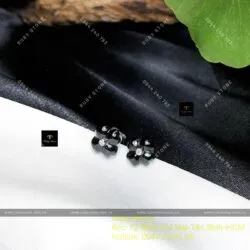 Bộ trang sức cỏ bốn cánh Phỉ thuý mực dục, vàng 18k, kim cương thiên nhiên - Ảnh 2