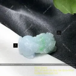 Tỳ hưu ngọc Cẩm thạch phớt lý xanh táo, KT 26mm - Ảnh 2