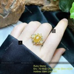 Nhẫn Phỉ thúy hoàng tông phỉ, vàng 18k